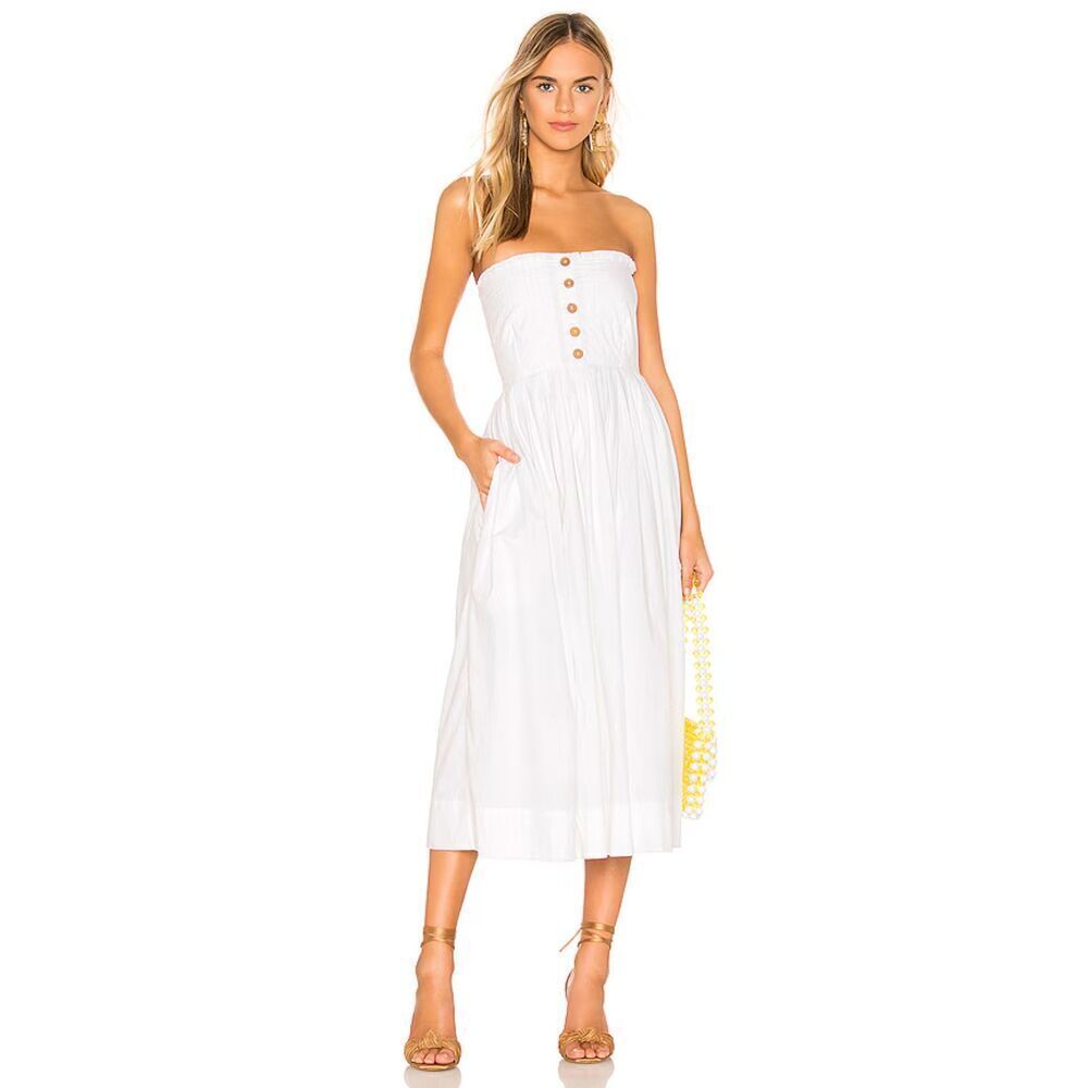 Free People Lilah Pleated Tube Midi Dress